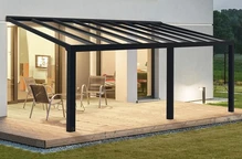 Aluminium-Terrassenüberdachung Stockholm Palram 3,4 x 6,6 m grau