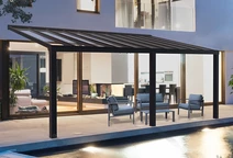 Aluminium-Terrassenüberdachung Stockholm Palram 3,4 x 8,1 m, grau