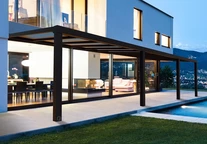 Aluminium-Terrassenüberdachung Stockholm Palram 3,4 x 9,5 m, grau