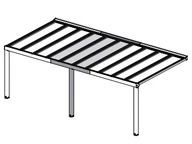 Ein Element, das die Aluminium-Terrassenüberdachung Stockholm Palram - Canopia um 2,2 m grau verlängert