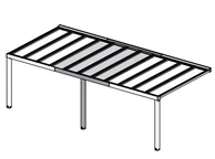 Ein Element, das die Aluminium-Terrassenüberdachung Stockholm Palram - Canopia um 2,9 m grau verlängert