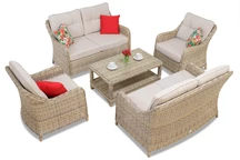 Ein exklusives Möbelset aus Polyrattan Toledo Coffee 6 beige Garden Point