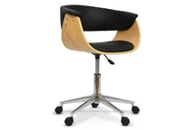 Eleganter Bürostuhl aus Holz mit Denver Contract Point-Leder bezogen
