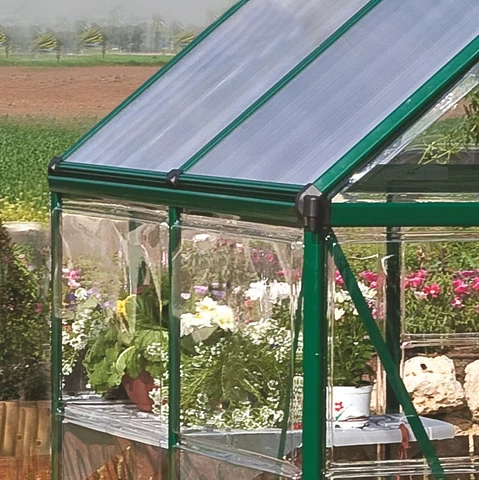 Gewächshaus Polycarbonat Hybrid 1,85 x 3,06 m Palramgrün