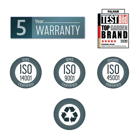 Gewächshaus Polycarbonat Hybrid 1,85 x 3,06 m Palramgrün