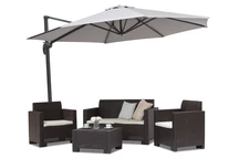 Grauer Sonnenschirm Siena 3,5m Garden Point
