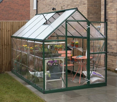 Hybrid-Polycarbonat-Gewächshaus 1,85 x 3,06 m Palramgrün