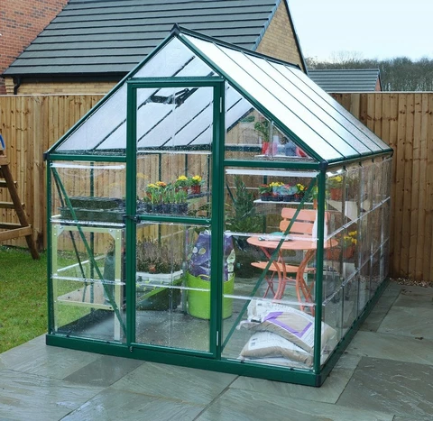 Hybrid-Polycarbonat-Gewächshaus 1,85 x 3,06 m Palramgrün