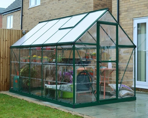 Polycarbonat-Gewächshaus Hybrid 1,85 x 3,06 m Palram - Canopia grün