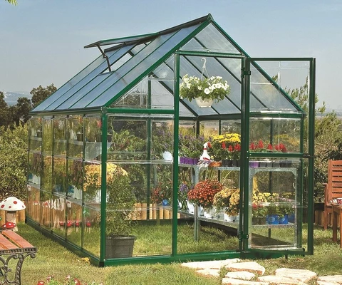 Polycarbonat-Gewächshaus Hybrid 1,85 x 3,06 m Palram - Canopia grün