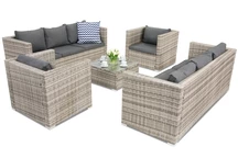 Rattan Gartenmöbel Roma Coffee 8 Garden Point grau