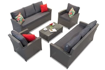Rattanmöbel Parma Coffee 8 Anthrazit Garden Point