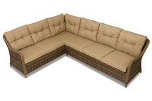 Technorattan-Gartenecksofa Toledo Corner braun Garden Point