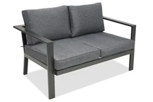 2-Sitzer-Sofa aus Aluminium Sydney Garden Point Anthrazit