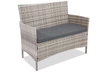 2-Sitzer-Sofa aus Technorattan Calabria Premium Garden Point grau