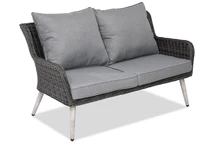 2-Sitzer-Sofa aus Technorattan für die Terrasse Bilbao Garden Point anthrazit