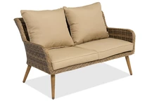 2-Sitzer-Sofa aus Technorattan für die Terrasse Bilbao Garden Point braun