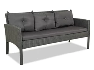 3-Sitzer-Sofa aus Technorattan Bari Garden Point Anthrazit