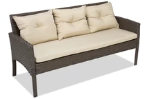 3-Sitzer-Sofa aus Technorattan Bari Garden Point braun