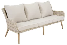 3-Sitzer-Sofa aus Technorattan für die Terrasse Bilbao Garden Point Sand