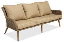 3-Sitzer-Sofa aus Technorattan für die Terrasse Bilbao Garden Point braun