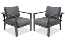 Aluminium-Sessel Sydney Garden Point anthrazitfarbenem - 2er-Set