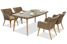 Cordoba Rattan Gartenmöbel für 4 Personen Garden Point braun