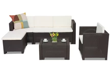 Couchtischgarnitur aus Technorattan Colorado Relax Corner 5 braun Bica
