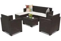 Couchtischgarnitur aus Technorattan  Nebraska Relax Corner 6 braun Bica