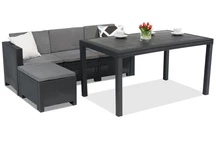 Couchtischmöbelgarnitur aus Technorattan Colorado Relax Corner 4 anracite Bica