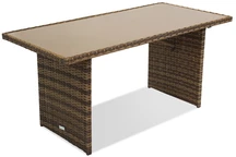 Esstisch aus Technorattan Monaco Garden Point braun