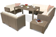 Gartenmöbel aus Technorattan Colorado Comida 9 Cappuccino Bica