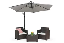 Gartenschirm Neapel ∅3m Garden Point grau