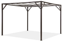 Gestell für Metall-Terrassenpergola Santorini 3 x 3m braun Garden Point
