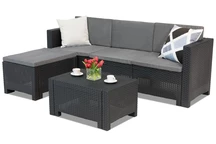 Couchtischmöbelgarnitur aus Technorattan Colorado Relax Anthrazit Bica