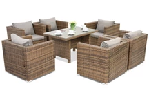 Rattan Gartenmöbel Roma Premium 6 Garden Point braun