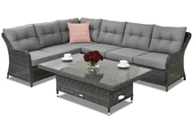 Polyrattan Gartenmöbel Toledo Comida 5 Lift Garden Point Anthrazit