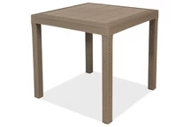 Quadratischer Tisch aus Polyrattan Dallas Cappuccino Bica