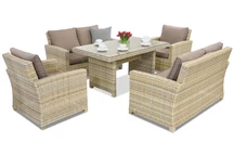 Rattan Gartenmöbel Bristol Apetito 6 Garden Point beige