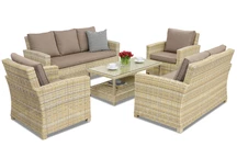 Rattan Gartenmöbel Bristol Coffee 7 Garden Point beige