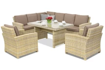Rattan Gartenmöbel Bristol Comida 7 Garden Point beige