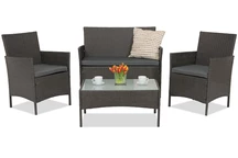 Rattan Gartenmöbel Calabria Premium Garden Point Anthrazit