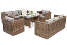 Rattan Gartenmöbel Roma Apetito 8 Garden Point braun
