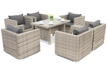 Rattan Gartenmöbel Roma Premium 6 Garden Point grau