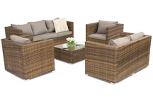 Rattan Gartenmöbel Set Roma Coffee 7 Garden Point