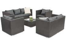 Rattan Gartenmöbel Set Roma Coffee 7 Garden Point