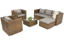 Rattan Gartenmöbel Set Roma Corner 6 Garden Point