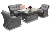 Rattan Gartenmöbel Toledo Apetito 4 Lift Garden Point Anthrazit