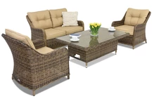 Rattan Gartenmöbel Toledo Apetito 4 Lift Garden Point braun