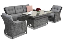 Rattan Gartenmöbel Toledo Apetito 5 Lift Garden Point Anthrazit
